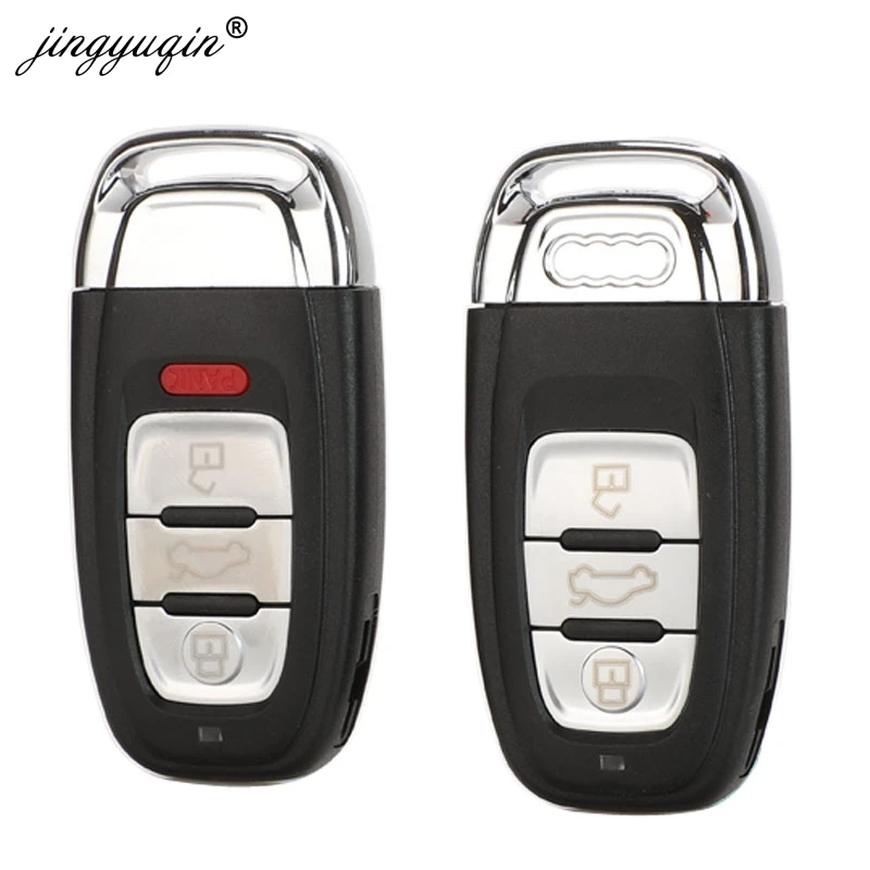 

jingyuqin For Audi A4l A3 A4 A5 A6 A8 Quattro Q5 Q7 A6 A8 Remote Key Shell Case Fob Replacement Car Key Shell 3 /4 Buttons