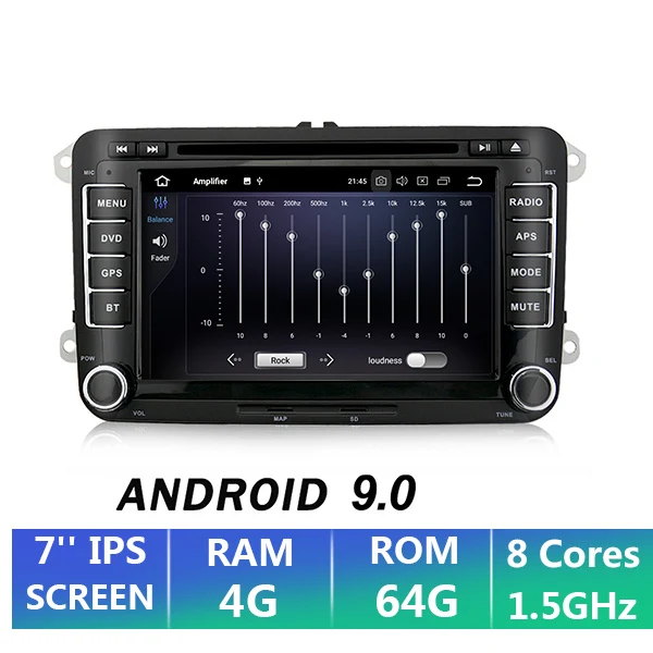 4G 64G IPS EKIY " ips Android 9,0 автомобильный мультимедийный плеер 2 Din Авто Радио стерео аудио для VW Polo Passat B6 Golf 5 6 Skoda Octavia Seat - Цвет: 4G 64G IPS