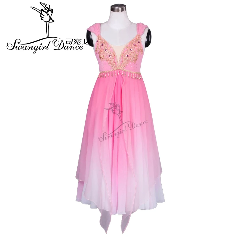 adult&Child high quality chiffon pink long professional ballet dress,performance ballet dresses skirt for girls BT9041