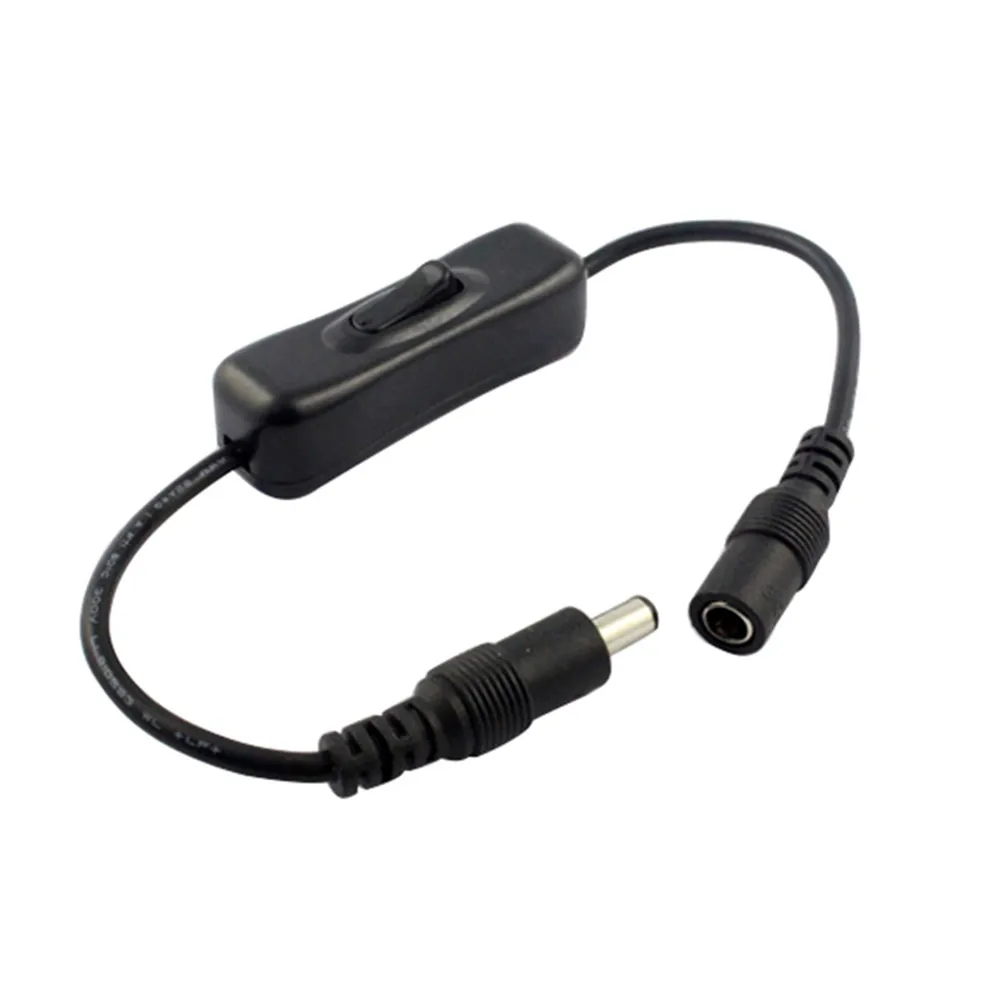 Inline 304 Switch On Off Female Male Power Cable 5.5x2.1mm DC Connector Jack Wire LED Light Switch 5V 12V 24V for CCTV LED Strip