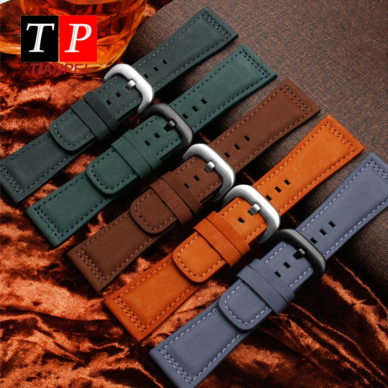 Ремешок из натуральной кожи для наручных часов Sevenfriday мужской матовый темно