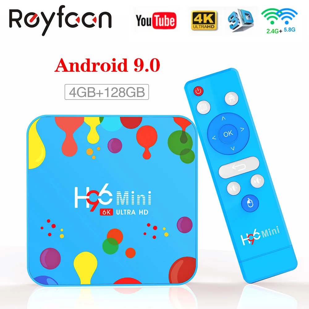 

H96 Mini Android 9.0 TV Box Allwinner H6 6K H.265 USD3.0 Dual Wifi HDR Support Google Player Youtube Set Top Box 4GB 32GB 128GB