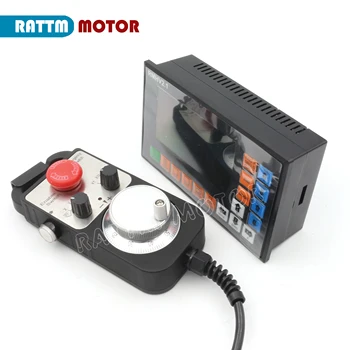 

4 Axis PLC Controller 500KHz off-line G code & Pendant Handwheel & Emergency Stop for CNC Router Engraving Machine stepper motor