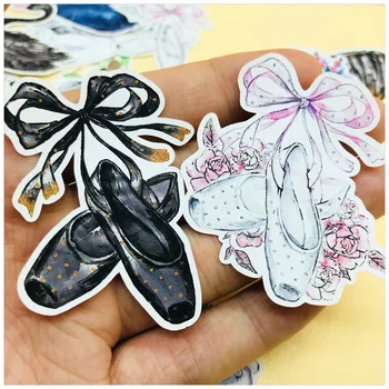 

26Pcs/Pack Vintage Dream Ballet Black Swan Sticker DIY Craft Scrapbooking Album Junk Journal Happy Planner Decorative Stickers
