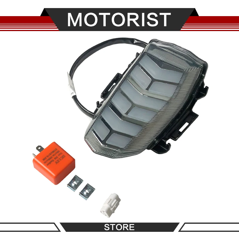 

Motorcycle LED Tail Light Running Stop Brake Rear Warning Signal Indicator Lamp For YZFR15 YZF R15 YZF-R15 V3 2017 2018