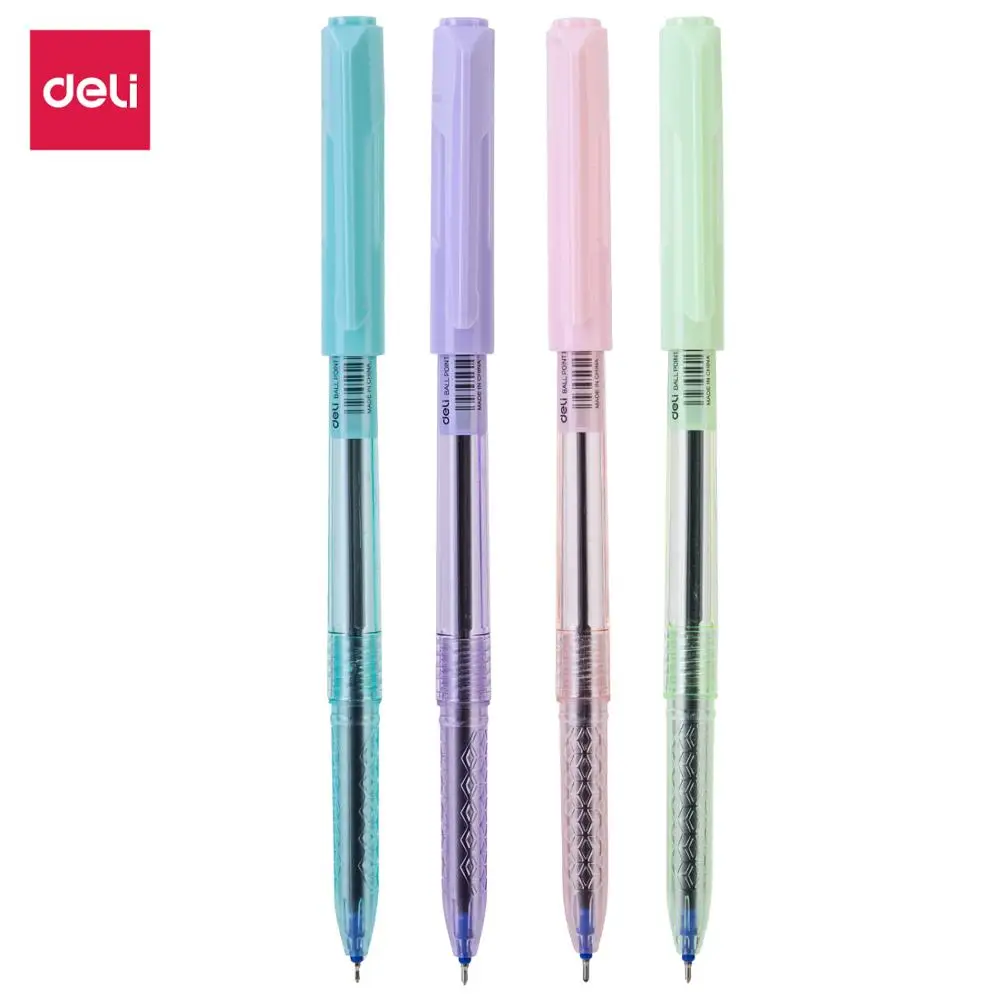 

DELI Ball Point Pen 4 Pcs/Bag Color School Ballpoint Pen Mini tip 0.7mm EQ03032