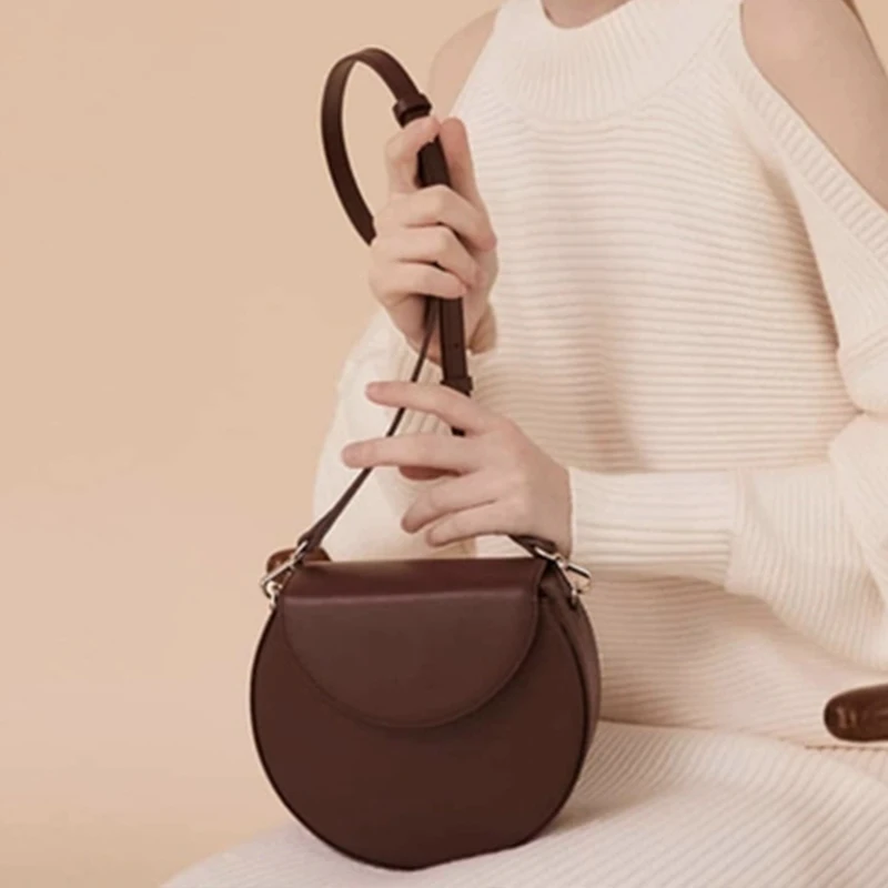 

Simple Irregular Small Round Bag Women Shoulder Messenger Bag Brands Design Casual Crossbody Bag For Women Korean Style Purse