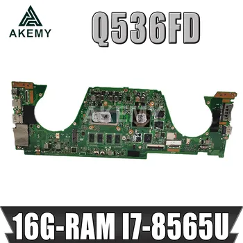 شراءQ536FD الأم للكمبيوتر محمول Asus Q536FN Q536FDX UX562F UX562FD REV2.0 اللوحة W/ 16G-RAM I7-8565U (V2G)