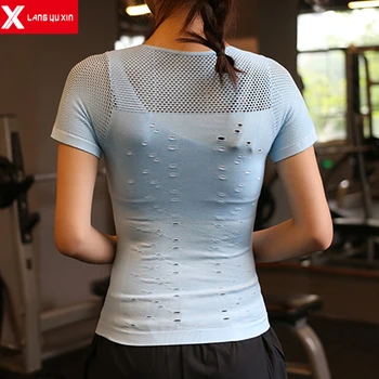 

Women Summer Tech Stretch Short-Sleeve Crewneck T-Shirt Scoop Neck Crop Top Sleeveless Racerback Workout Yoga Short Tank Top