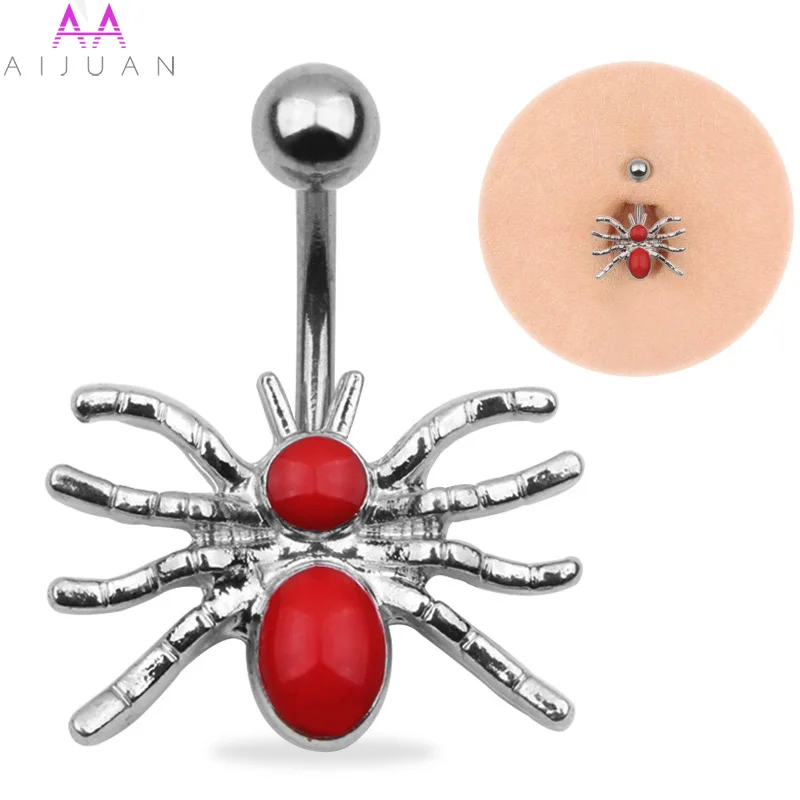 

Navel Belly Bar Piercing Ombligo Nombril Button Rings Percing Piercings Ring Pircing De Umbigo Ombelico Stal Chirurgiczna Spider