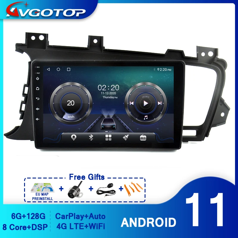 Автомобильный мультимедийный плеер AVGOTOP Android 11 для KIA K5 OPTIMA 2011 2012 2013 2014 2015