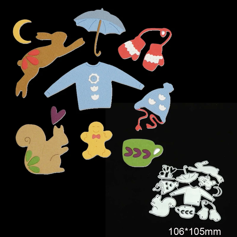 Bunny Rabbit Umbrella Cutting Dies