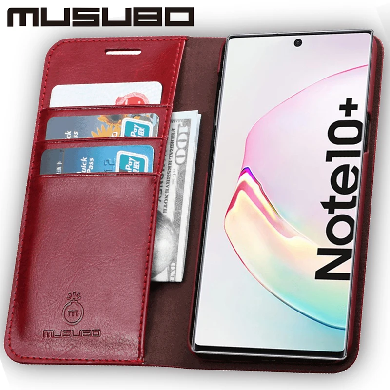 Роскошный Musubo чехол для samsung Galaxy Note 10 натуральная кожа крышка чехол для Note 8 9 чехол-портмоне с откидной крышкой S10e S10+ S9 карты чехол для телефона