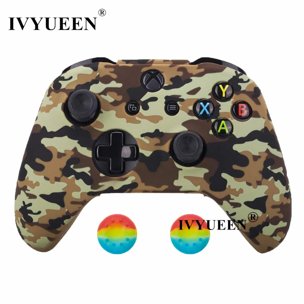 Desert Camo IVYUEEN, 29 цветов, для microsoft XBox 1, One X S, силиконовый защитный чехол, переводная печать, крышка, захват - Цвет: Desert Camo