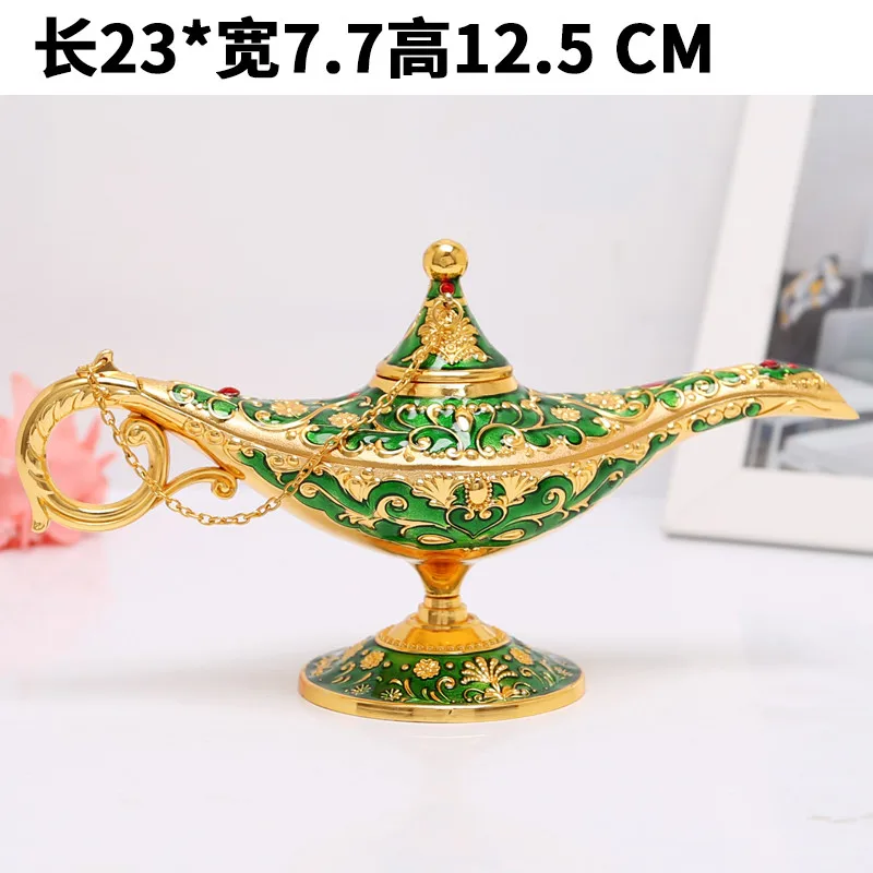 E European Creative Aladdin Lamp Sesame Classical Crafts Decoration Creative Ornaments Props Wishing LampOil High Grade of Temple - Цвет: E