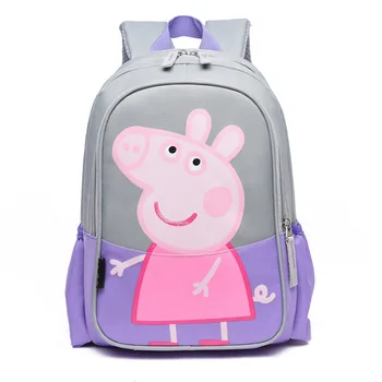 

Backpack New Peppa Pig George Pink Pig Plush Toy Doll Kawaii Kindergarten Schoolbag Backpack Wallet School Mobile Phone Bag Gift