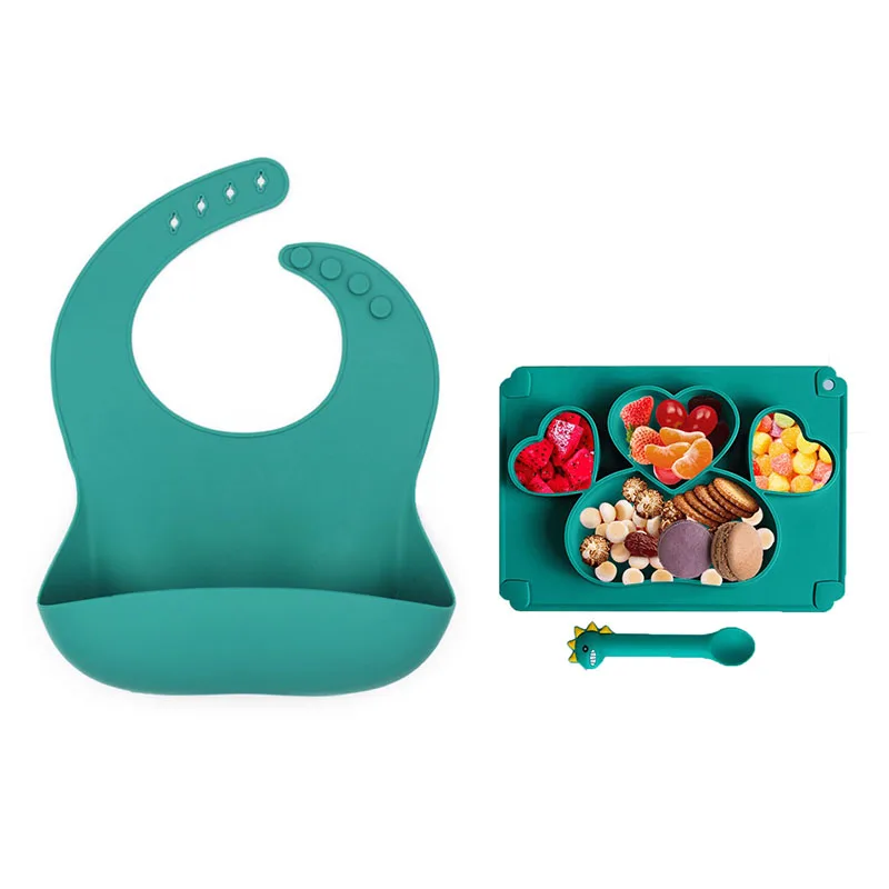 Baby Silicone Plate Bibs Bowl Spone Feeding Tableware Waterproof Non Slip Crockery Bpa Free Silicone Dishes For Baby Bowl Baby P Dishes Aliexpress