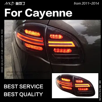 

AKD Car Styling for Porsche Cayenne Tail Lights 2011-2014Cayenne LED Tail Lamp DRL Dynami Signal Brake Reverse auto Accessories