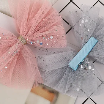 

1Pcs Chiffon jk Bow Hair Clip Japanese Lolita Clip Girl Lace Hairpin Girl Head Accessories