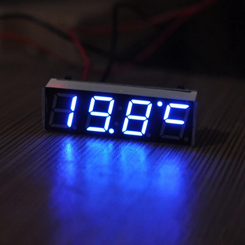 12V автомобильные аксессуары цифровые светодиодные электронные часы время Температура Цифровой вольтметр автомобильные часы Saat аксессуары