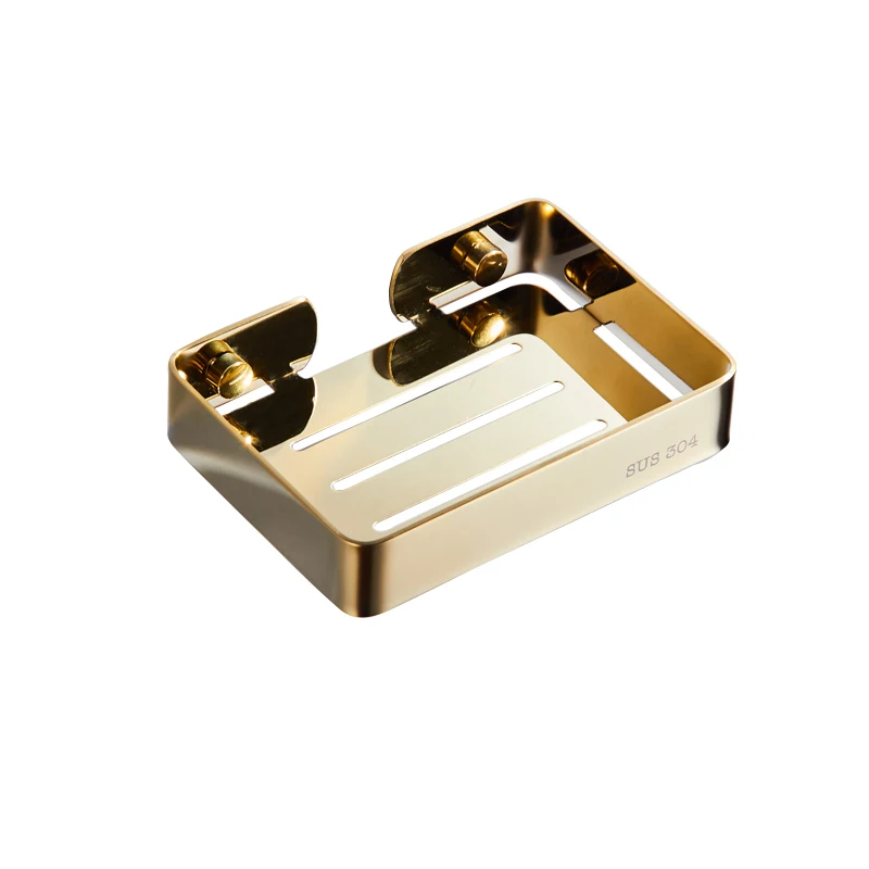 Brushed Gold A Аксессуары для ванной комнаты мыльница 304 нержавеющая сталь ванная полка мыльница/чехол для мыла/мыльница оборудование для ванной - Цвет: Brushed Gold A