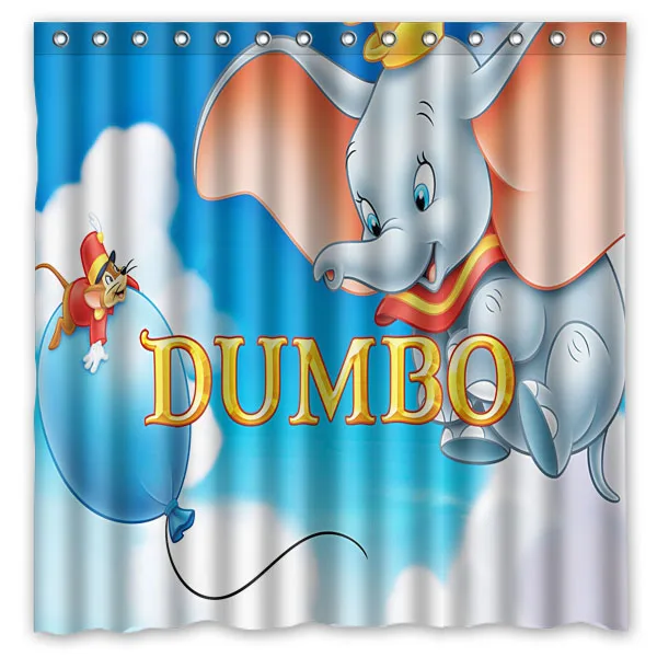 Занавеска для душа Dumbo, индивидуальная, badkamer gordijn, Прямая поставка, полиэстер, водонепроницаемая занавеска для душа 71*71 дюймов