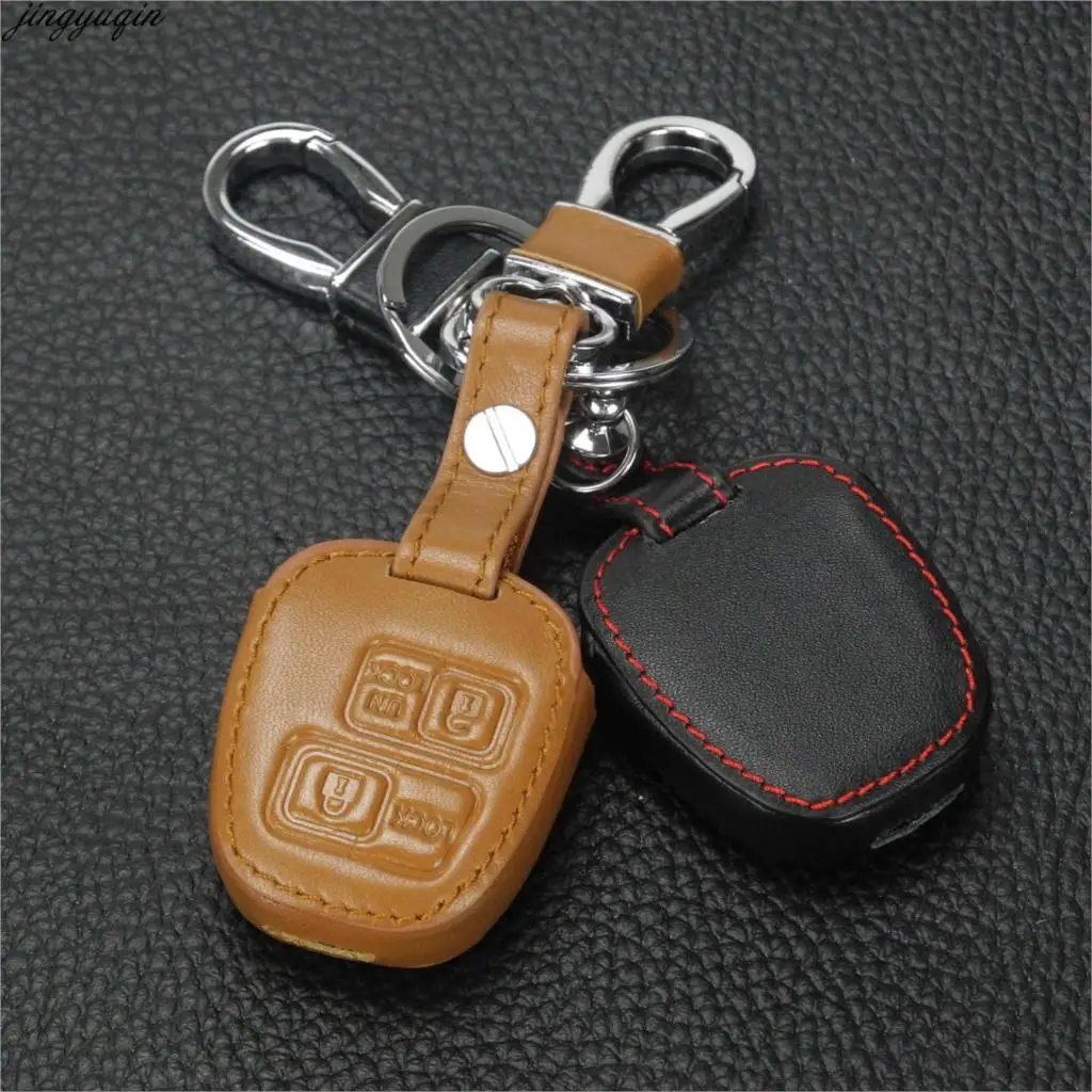 2 кнопки дистанционного кожаный чехол для ключей автомобиля Lexus ES GX Toyota RAV4 Camry