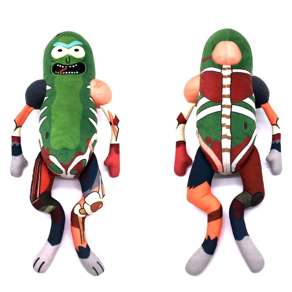 45cm Funny Rick Plush Toys Doll Cute Pickle Rick Plush Soft Pillow Stuffed Toys for Children Kids Christmas Gifts