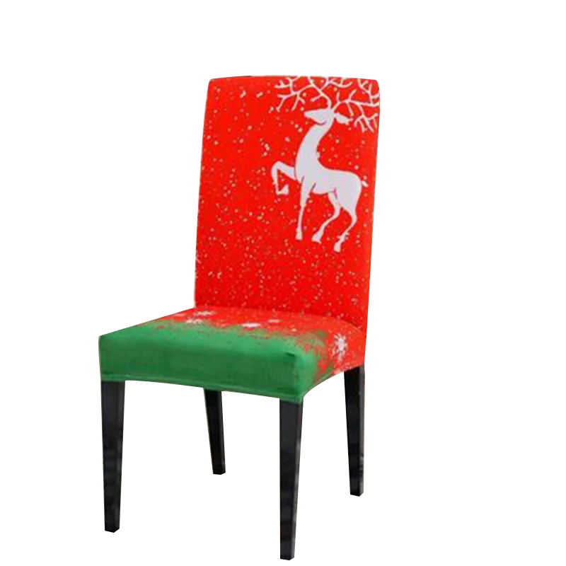 Deer Рождество Универсальный стрейч Чехол для стула «Рождество» семейные вечерние украшения защита сиденья стула - Цвет: Deer