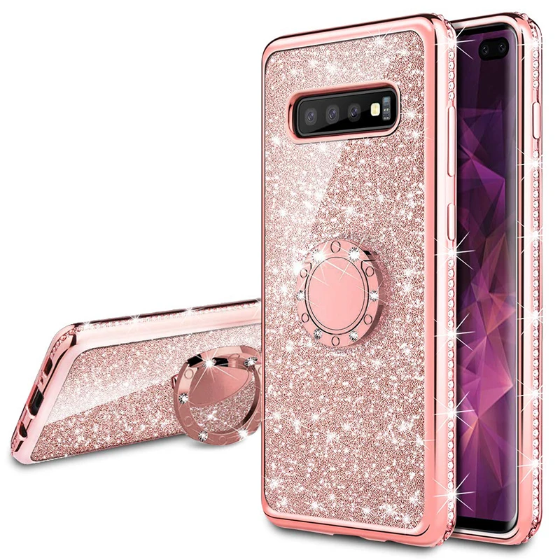 Чехол с бриллиантами для Samsung Galaxy A70 A50 A30 A20 A10 чехол A10E A20E S9 S10 Plus блестящий кольцом