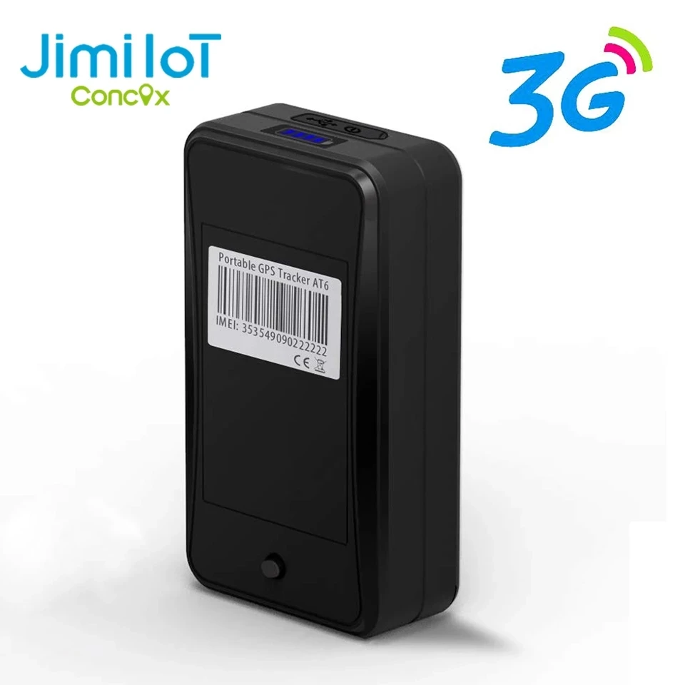 Магнитный GPS-трекер Jimi AT6 3G с батареей 10000 мАч водонепроницаемый IP65 отслеживание в
