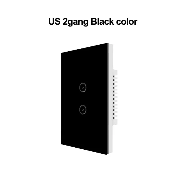 Black 2gang Zigbee 3,0 US 1 2 3 банда умный переключатель беспроводной пульт дистанционного управления настенный сенсорный светильник с таймером умный дом работа с tuya zigbee hub - Комплект: Black 2gang