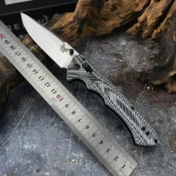 Bench made – couteau pliant tactique 1401, manche G10, pour Camping en plein air, sécurité, défense, couteaux de poche militaires, outil EDC 