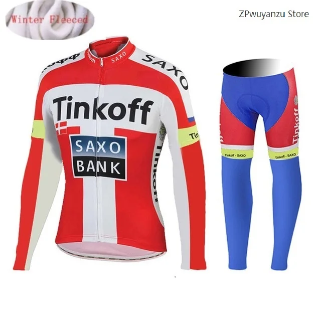 Saxo bank Tinkoff Зимняя Теплая Флисовая велосипедная майка Ropa Ciclismo MTB велосипедная Одежда Майо уличная спортивная одежда MTB MT - Цвет: 6