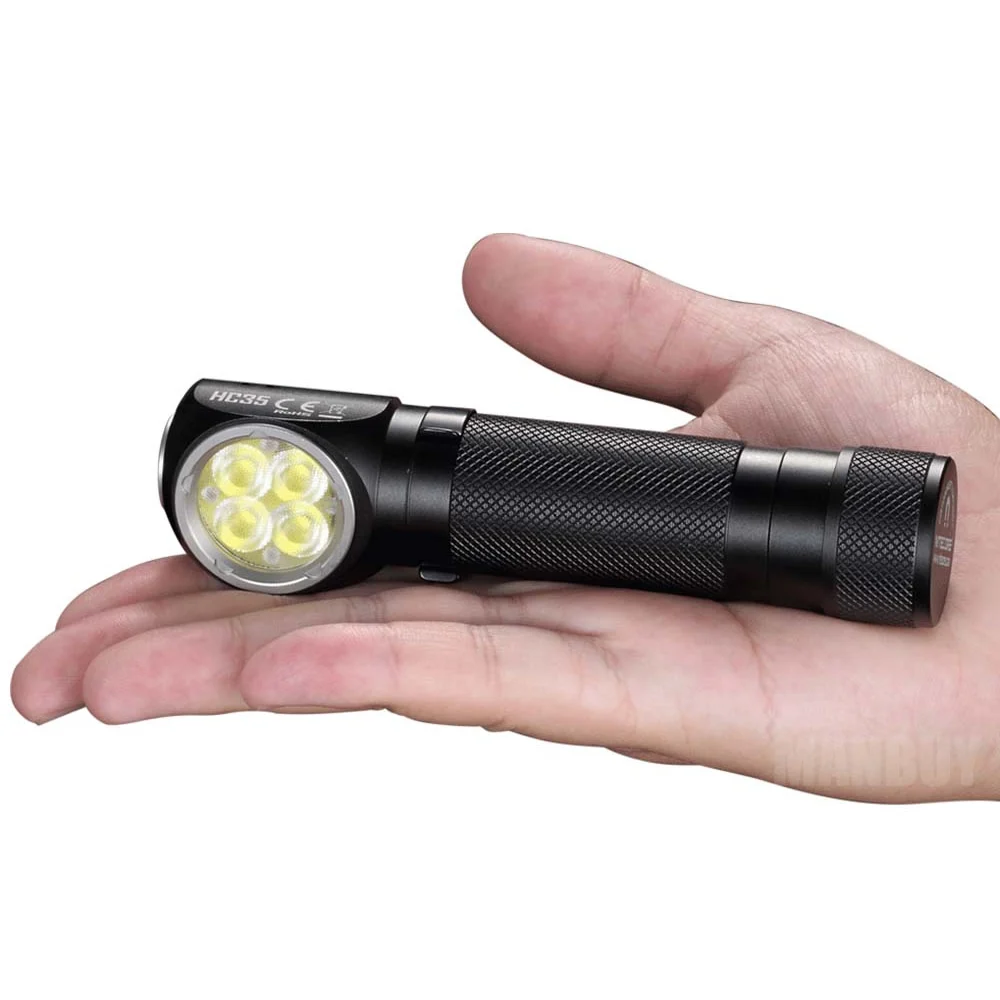 Nitecore 2700 LMs HC35 перезаряжаемый 4 x CREE XP-G3 S3 светодиодный налобный фонарь+ аккумулятор 4000 мАч фонарик для кемпинга и путешествий