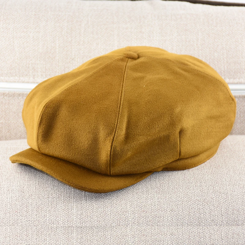 Мужская замшевая восьмиугольная кепка большого размера, Мужская кепка Newsboy Dad Ivy, плоская кепка s, зимняя остроконечная Кепка размера плюс, берет 55-58 см 58-60 см