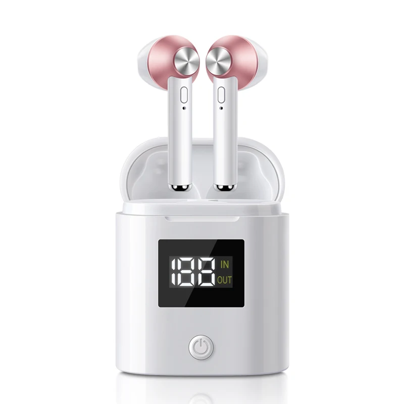 Ottwn D019 TWS Беспроводные Bluetooth 5,0 Bluetooth наушники стерео наушники со светодиодным цифровым дисплеем чехол для зарядки Спортивная гарнитура