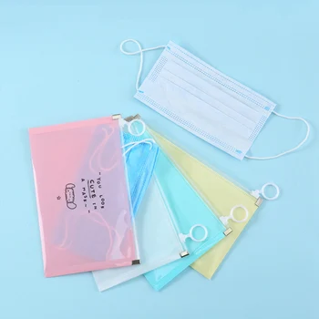

4Pcs Fashion Mask Cover Bag Portable Facemask Holder Face Mask Storage Box Case Save Mask Boxes caja para guardar mascarillas