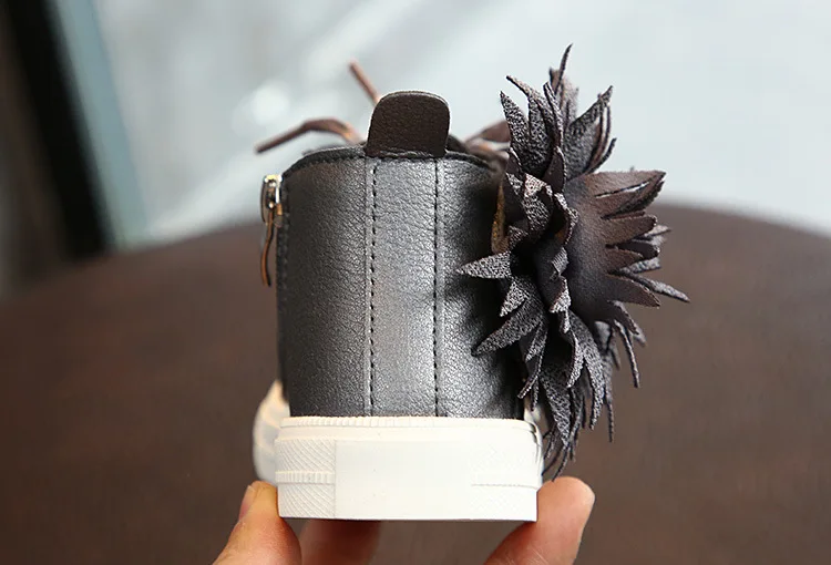 Claladoudou16-18.5cm; брендовая Осенняя модная детская обувь с большим цветком; милая обувь принцессы для девочек; повседневные кроссовки; теплая зимняя обувь