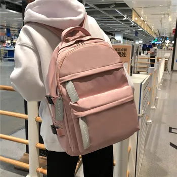 

2020 New Backpack Women's Korean Nylon High School Student Travel Backpack Casual Large Capacity Backpack Women's
