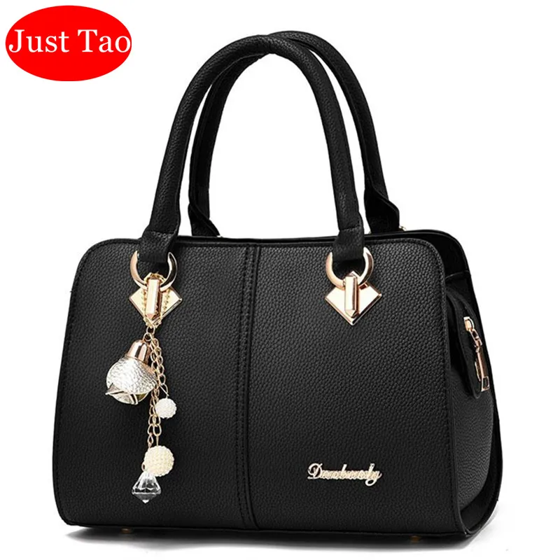 

Just Tao Low price ! Lady's fashion pu leather totes Girls Elegance style handbags Womens office bags One-Shoulder Bags JT084