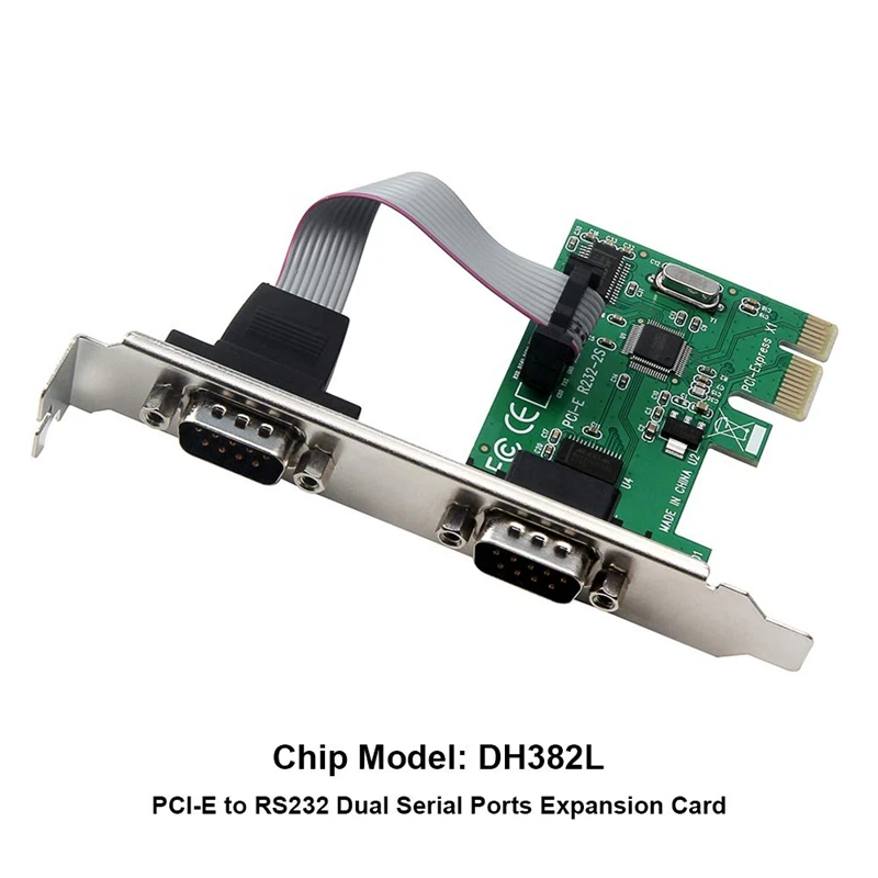 Pci-E к Rs232 двойной последовательный интерфейс расширения карты Com адаптер для настольного ПК