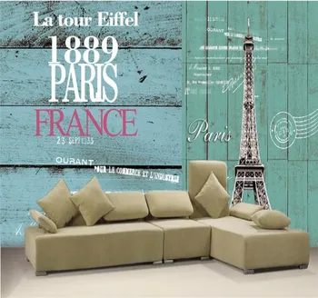 

Custom 3d wallpaper murals Eiffel Tower decorative painting - high-grade waterproof material