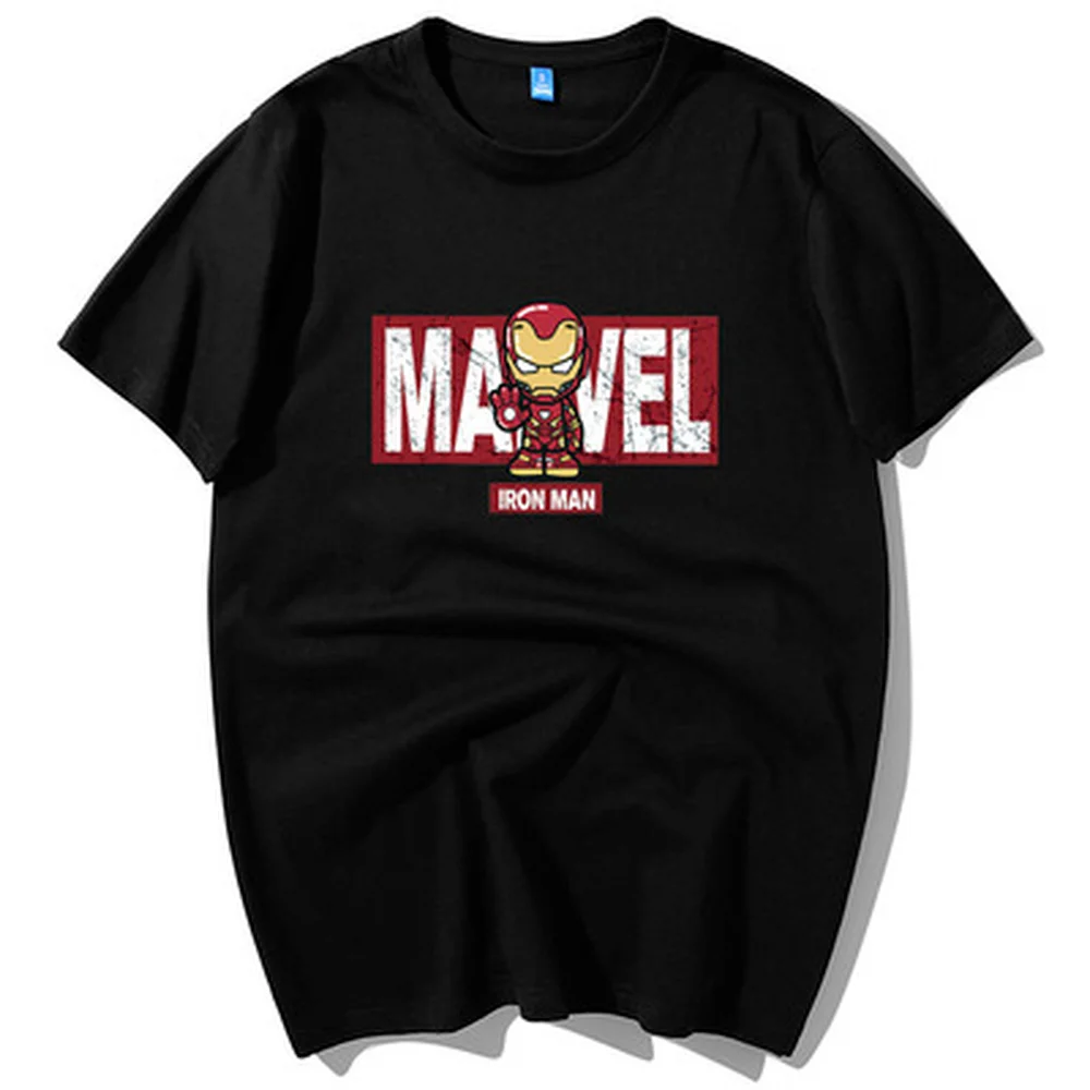 Marvel Iron Man Tshirts Men Tops Tshirt Movie Harajuku Graphic Tee Avengers Summer Plus Size T