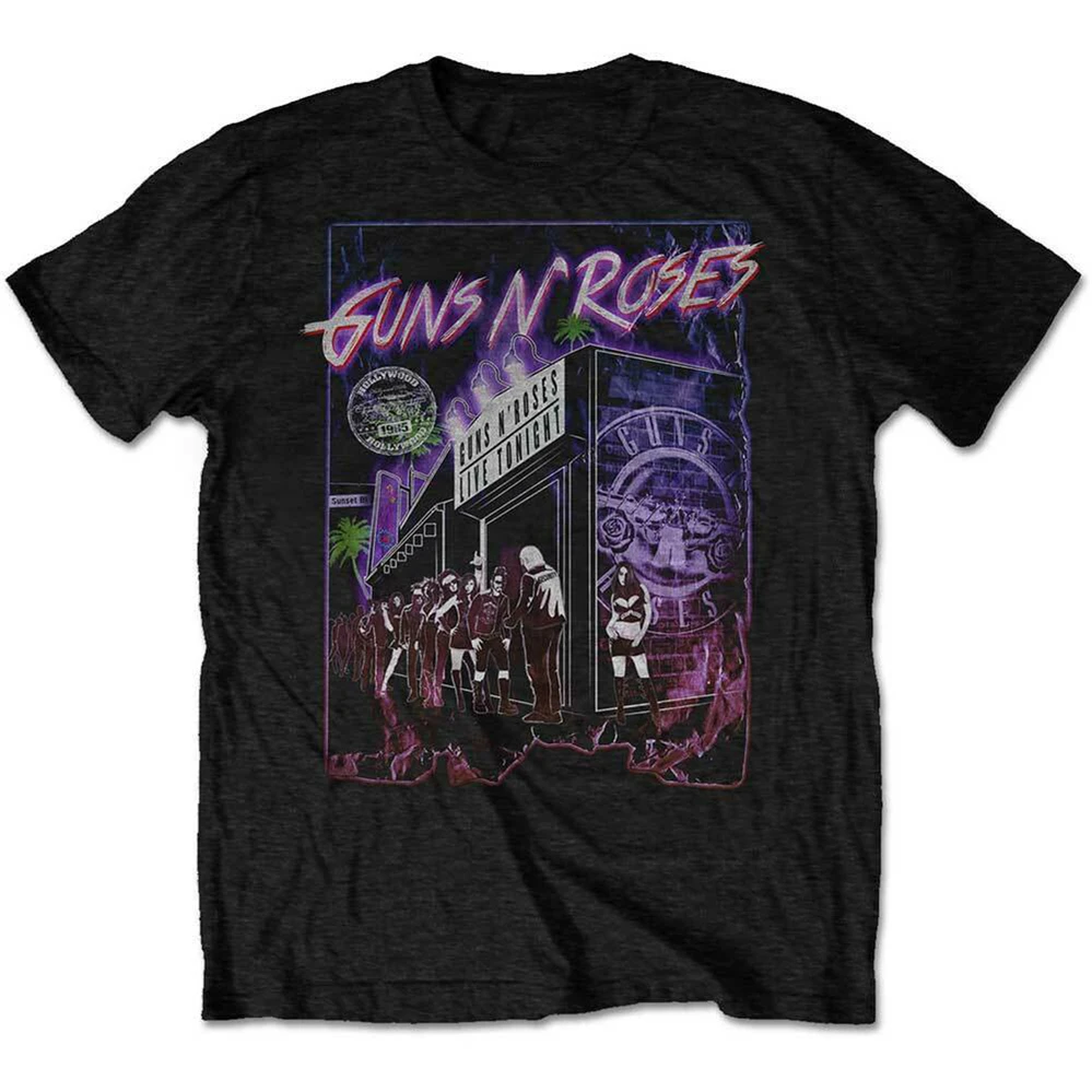 Мужская/Женская хлопковая Футболка Guns N Roses Лицензированная футболка с принтом в