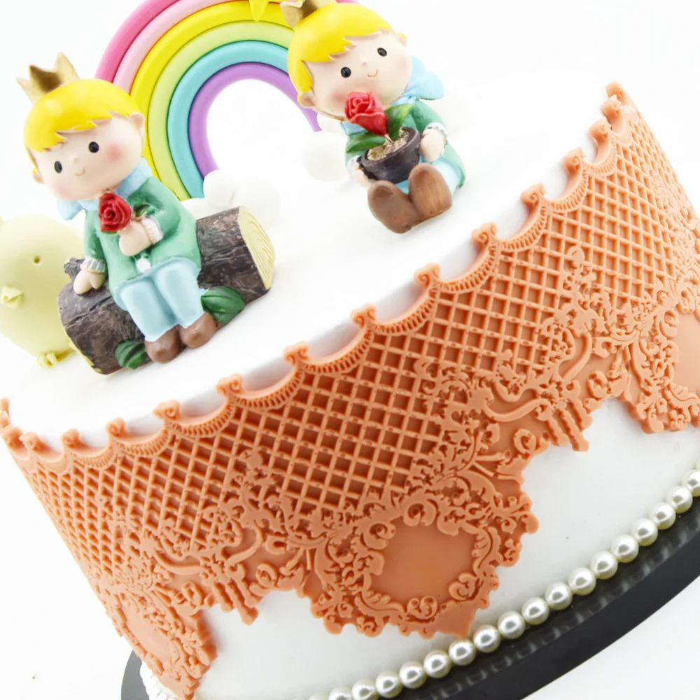 Новые уплотненные Детские Корона с кружевным краем Fondant(сахарная) торта силикона прессформы Инструменты для украшения торта на день рождения Свадебные украшения выпечка торта DIY Инструменты