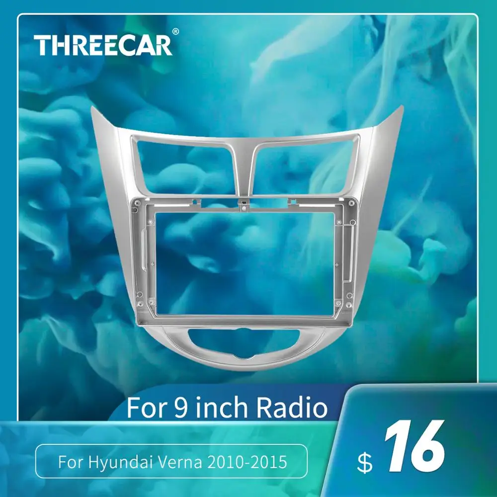 Рамка для приборной панели автомобиля 2Din подходит Hyundai Verna solari 2010-2015 комплект