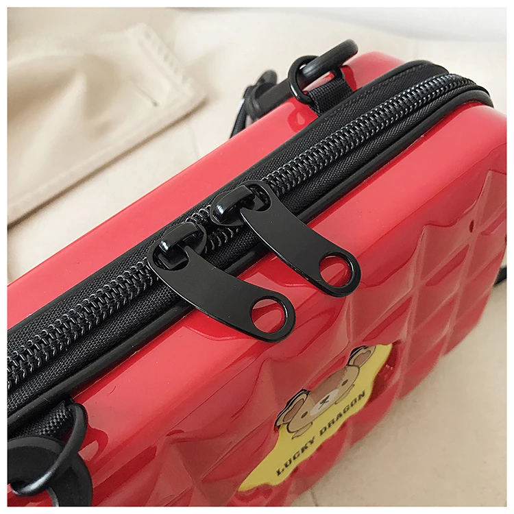 Cartoon Bag New Mini Suitcase Box Bag Small Fresh Messenger Bag Wide Shoulder Bag