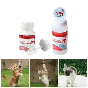 

17.7ml /120ml Pet Cat Catnip Bubbles Cat Teasing Toy Interactive Toys Harmless Anti-stress Relief Funny Bubbles Toys