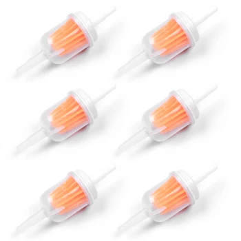 

6pcs Plastic Gas Fuel Filters Petrol Diesel Inline Fuel Line Filters Pipe Filter